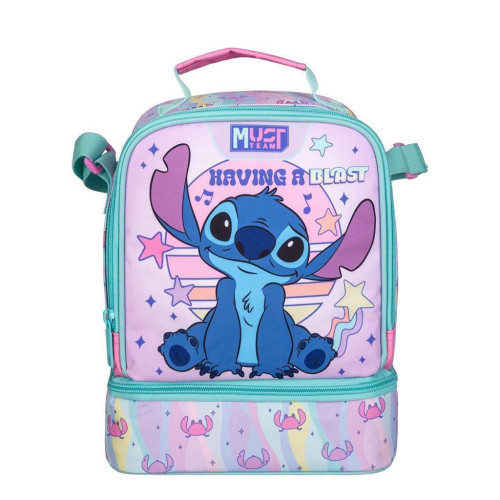 Ισοθερμικό Τσαντάκι Φαγητού-Σετ Παγούρι με Φαγητοδοχείο και Σουπλά Stitch (Νηπιαγωγείο/Παιδικός/Δημοτικό)