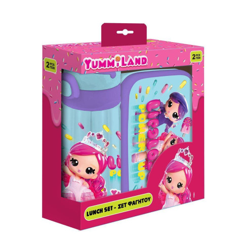 Τσάντα Πλάτης με Αποσπώμενο Τσαντάκι και Σετ Φαγητοδοχείο με Παγούρι Yummiland (Νηπιαγωγείο/Παιδικός)