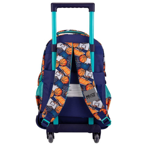 Τσάντα Τρόλεϊ 3Θ με Πορτοφολάκι + Κασετίνα Γεμάτη Διπλή Basketball (Δημοτικό)