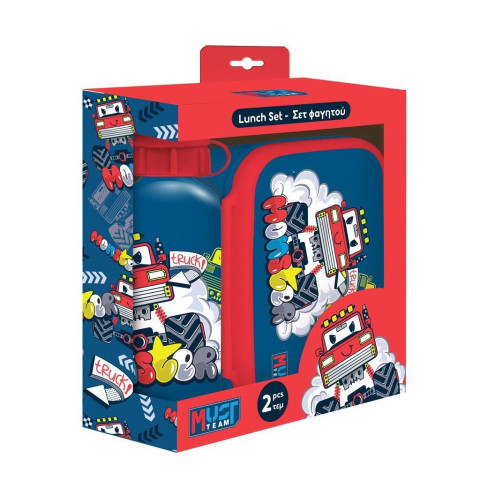 Τσάντα Τρόλεϊ 2Θ και Σετ Παγούρι με Φαγητοδοχείο Monster Truck (Νηπιαγωγείο/Παιδικός)