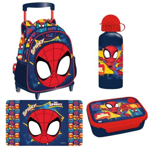  Τσάντα Τρόλεϊ 2Θ+Σετ Παγούρι με Φαγητοδοχείο+Σουπλά Spidey (Νηπιαγωγείο/Παιδικός) 