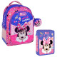 Τσάντα Πλάτης 3Θ με Πορτοφολάκι και Κασετίνα Γεμάτη Διπλή Minnie (Δημοτικό)
