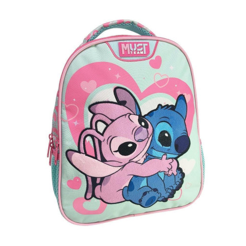 Τσάντα Πλάτης 2Θ Χνουδωτή Υφή και Σετ Φαγητοδοχείο με Παγούρι Stitch (Νηπιαγωγείο/Παιδικός)