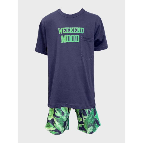 Σετ Κοντομάνικο με Σορτς Καλοκαιρινό 2τμχ ΠΡΑΣΙΝΟ-ΜΑΡΕΝ 22510018