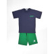 Σετ Κοντομάνικο με Σορτς Καλοκαιρινό 2τμχ |ΜΠΛΕ-ΠΡΑΣΙΝΟ 22510073