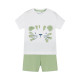 Σετ Κοντομάνικο με Σορτς 2τμχ Λευκό-Πράσινο I Do-4B153/00