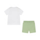 Σετ Κοντομάνικο με Σορτς 2τμχ Λευκό-Πράσινο I Do-4B153/00