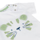 Σετ Κοντομάνικο με Σορτς 2τμχ Λευκό-Πράσινο I Do-4B153/00