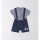 Ολόσωμη φόρμα με χιαστή πλάτη και κοντομάνικο μπλουζάκι I Do 4B014/00