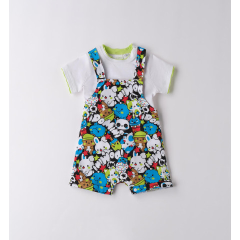 Ολόσωμη φόρμα με χιαστ΄΄η πλάτη και κοντομάνικο μπλουζάκι I Do-4B155/00