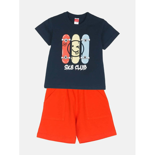 Σετ με Σορτς Καλοκαιρινό 2τμχ Μπλέ Joyce