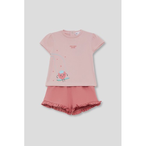 Σετ 2τμχ με σόρτς "Have a great summer"  Ροζ 263001