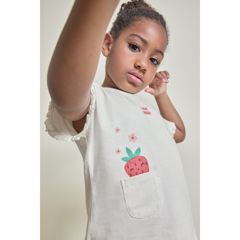 Σετ 2τμχ με σόρτς φραουλίτσα Εκρού 263005