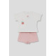 Σετ 2τμχ με σόρτς φραουλίτσα Εκρού 263005