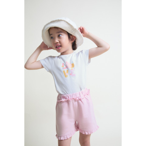 Σετ 2τμχ με σόρτς "Love" Ροζ 263011