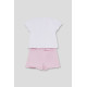 Σετ 2τμχ με σόρτς "Love" Ροζ 263011