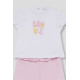 Σετ 2τμχ με σόρτς "Love" Ροζ 263011