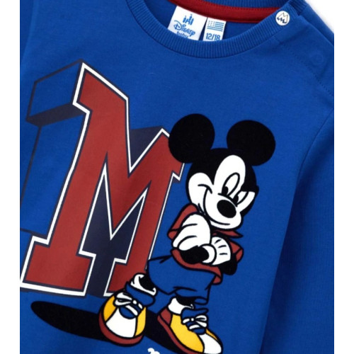 Μπλούζα βαμβακερή Mickey-Μπλε DFAV0652NM