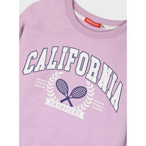 Σετ φούτερ φόρμας με τύπωμα για κορίτσι | ΛΙΛΑ-ΜΠΛΕ