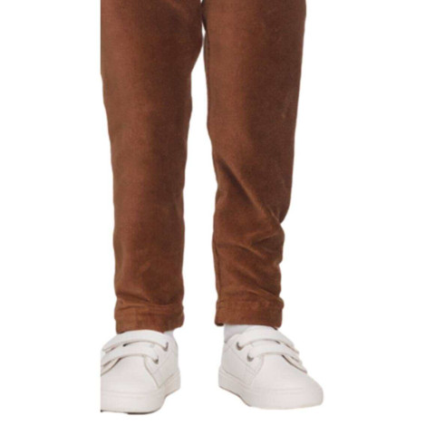 Βελούδο σετ με κοτλέ κολάν "Forest Mood" Ροζ-Καφέ