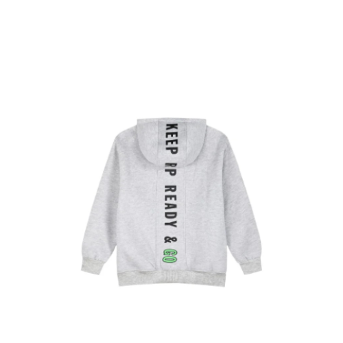 Ζακέτα φούτερ με κουκούλα και τύπωμα για αγόρι | ΜΕΛΑΝΖΕ