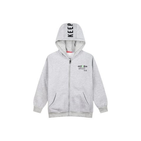 Ζακέτα φούτερ με κουκούλα και τύπωμα για αγόρι | ΜΕΛΑΝΖΕ