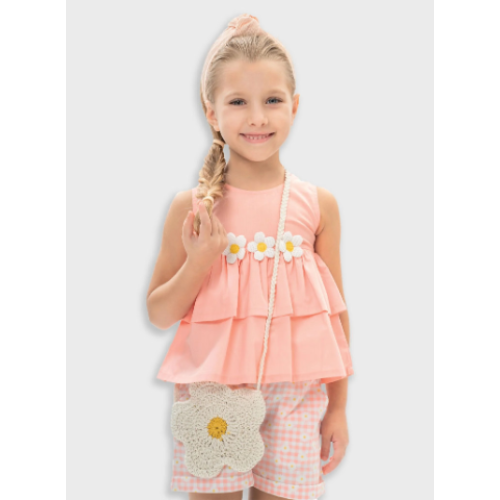 Σετ με Απλικέ Λουλούδια για κορίτσι | ΣΟΜΟΝ 15-225304-0