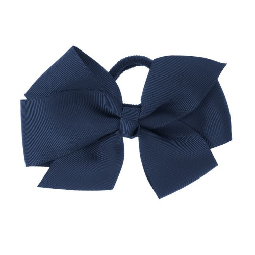 Λαστιχάκι για τα μαλλιά Μεγάλος Φιόγκος Γκρο-Navy Blue