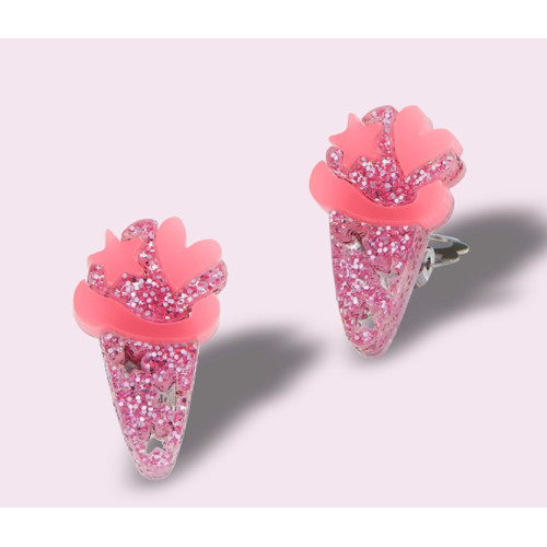 Σκουλαρίκια με κλιπ παγωτού