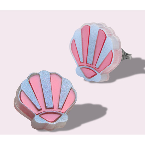 Pink Seashell Stud Earrings