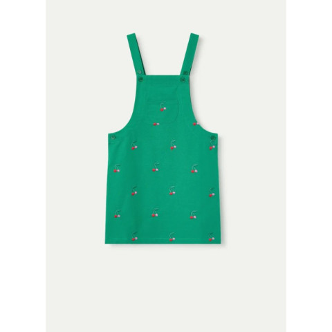 Φόρεμα Σεραφάν με Κερασάκια Πράσινο 61M/43418