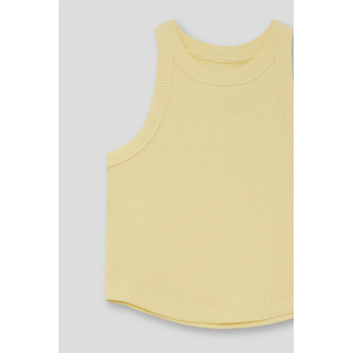 Μπλούζα ριπ αμάνικη Κίτρινο 96023B