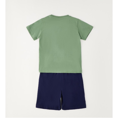 Σετ με σόρτς αρκουδάκι Χακί 4G448/G0