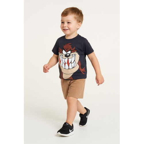 Σετ 2τμχ με σόρτς Taz-Looney Tunes Ανθρακί 264054