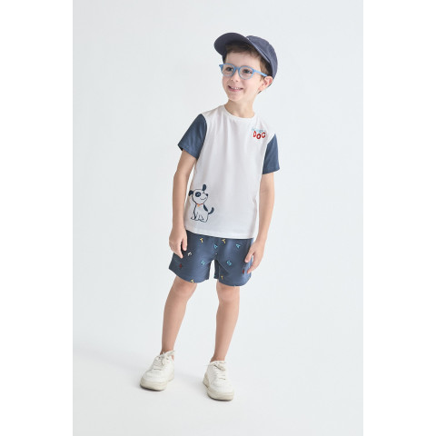 Σετ 2τμχ με σόρτς Σκυλάκι "Happy Dog" Μπλε 264001