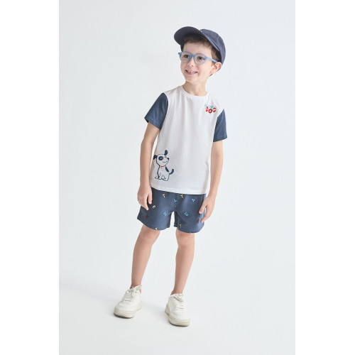 Σετ 2τμχ με σόρτς Σκυλάκι "Happy Dog" Μπλε 264001