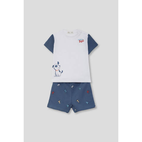 Σετ 2τμχ με σόρτς Σκυλάκι "Happy Dog" Μπλε 264001