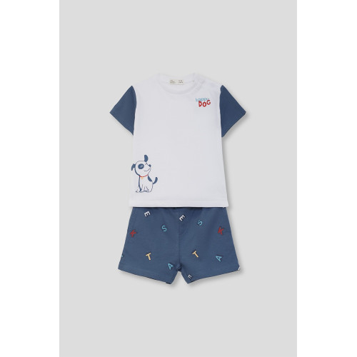 Σετ 2τμχ με σόρτς Σκυλάκι "Happy Dog" Μπλε 264001