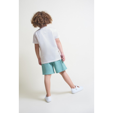 Σετ 2τμχ με σόρτς Δεινόσαυροι "Cute Dinos" Μέντα 264054