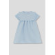 Φόρεμα Κοντομάνικο με βολάν Γαλάζιο 263051