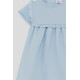 Φόρεμα Κοντομάνικο με βολάν Γαλάζιο 263051