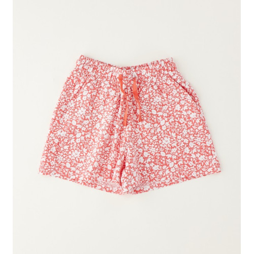 Σορτς Floral με κορδόνι Κοραλλί 4G554/G0