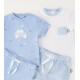 Βρεφικό Σετ 4 τεμαχίων / Γαλάζιο-Λευκό 4G057/00