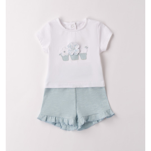 Βρεφικό Σετ 2 τεμαχίων / Γαλάζιο-Λευκό 4G208/00