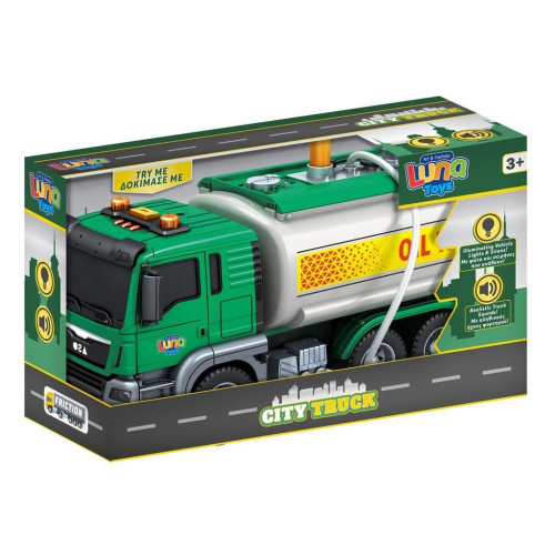 Βυτιοφόρο Friction Luna Toys 1:14, με φως και ήχο 31x12x18 εκ.